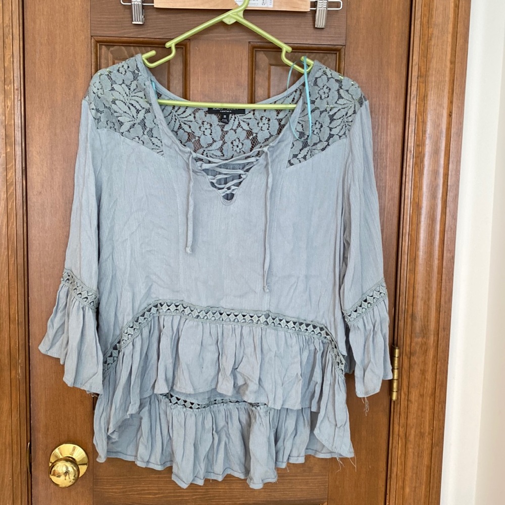 Top with lace detail.